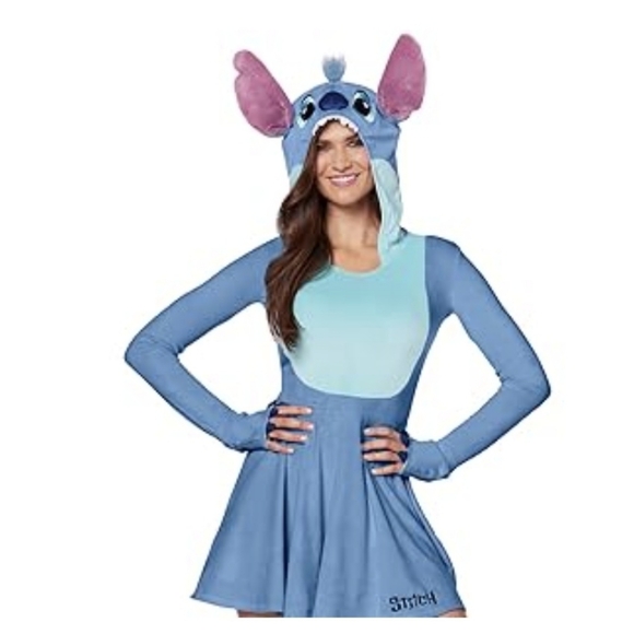 NWT Spirit Halloween Lilo & Stitch Adult Stitch Dress Costume Medium - Picture 2 of 5